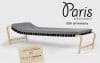 Bruno Mathsson Paris daybed featuring bent laminated beech frame with plaited webbing celebrating 80th anniversary