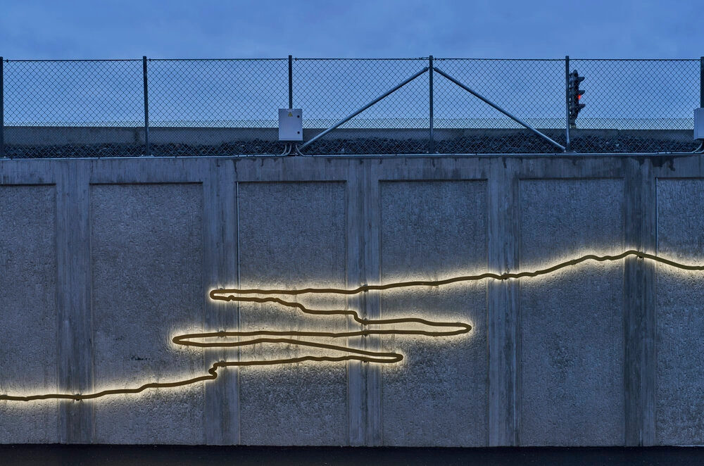 David Svensson Lightscape installation by BLOND inspired by historical coastal landscape paintings