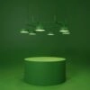 Curve Crown pendant with interlinked arms creating circle dance effect by Front for Zero Lighting