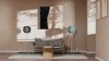 Haze floor lamp with three-legged base and 3D-knitted fabric shade by Zero Lighting