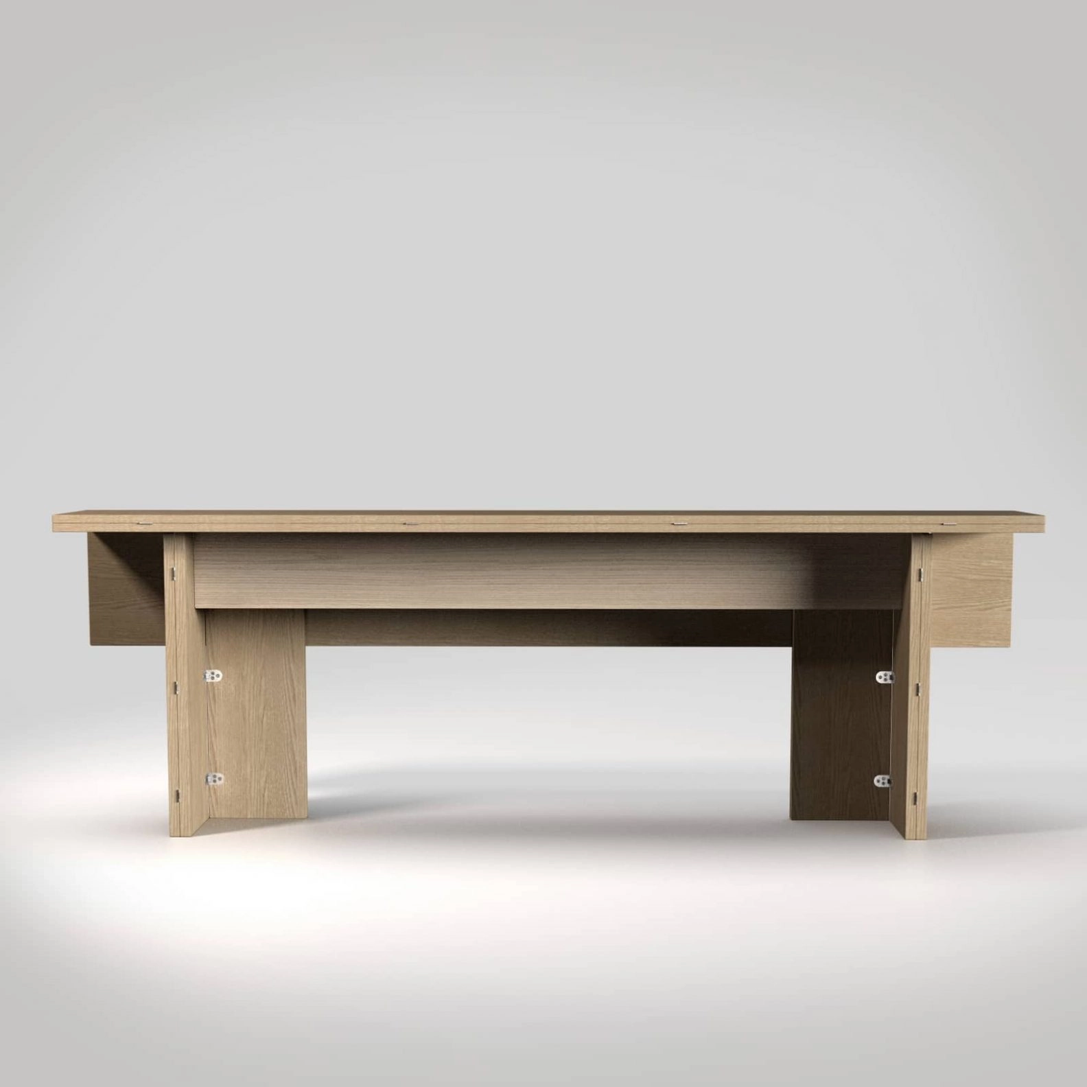 Flip Table by Jesper Ståhl for Design House Stockholm featuring three different sizes through innovative folding system