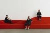 Snøhetta Summit seating system featuring cushioned hillside elevation creating intimate sharing spaces for people