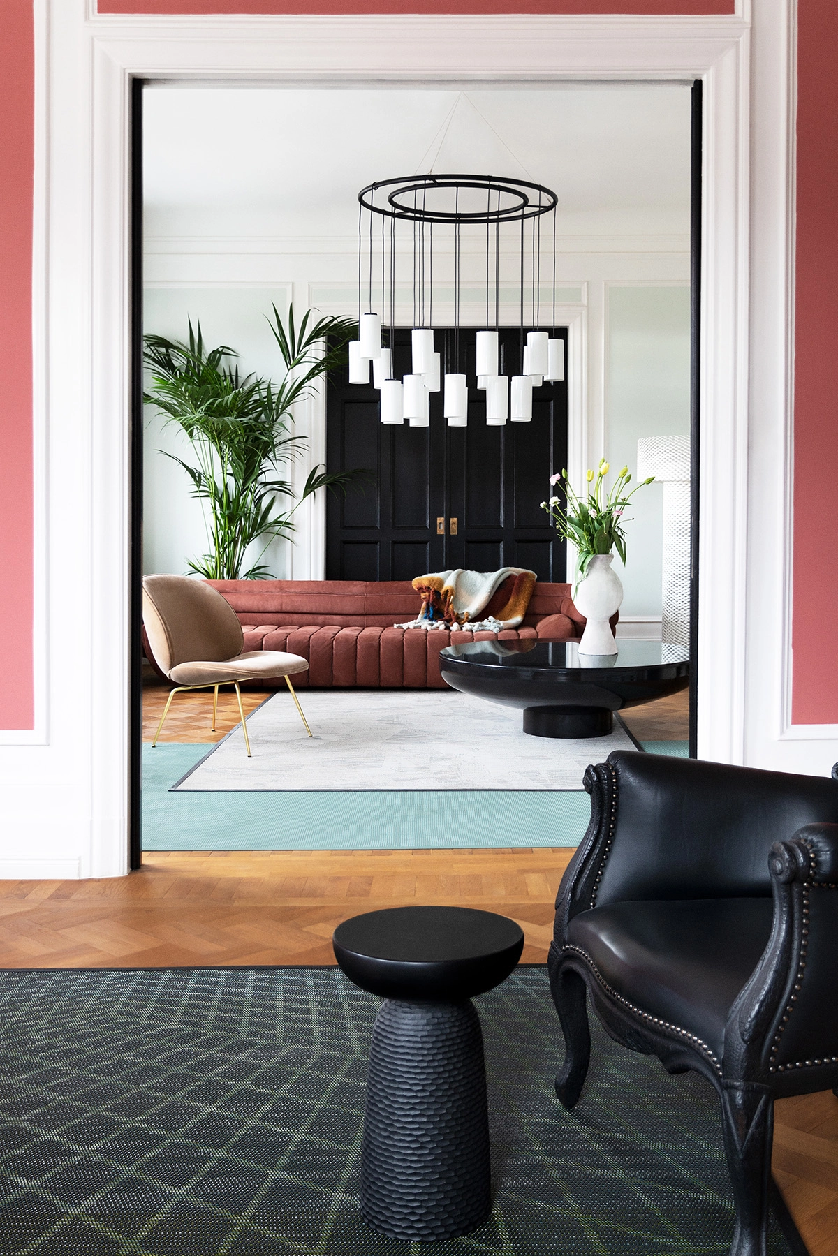 Bolon five new made to measure rugs featuring bold patterns with enlarged designs and striking textile effects