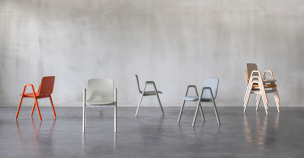 Harri Korhonen Naku product family featuring stackable chair stool tables and shelves with honest Finnish design