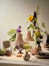 Pantop Portable lamp featuring bell-shaped shade USB charging capability seven-hour battery modern technology