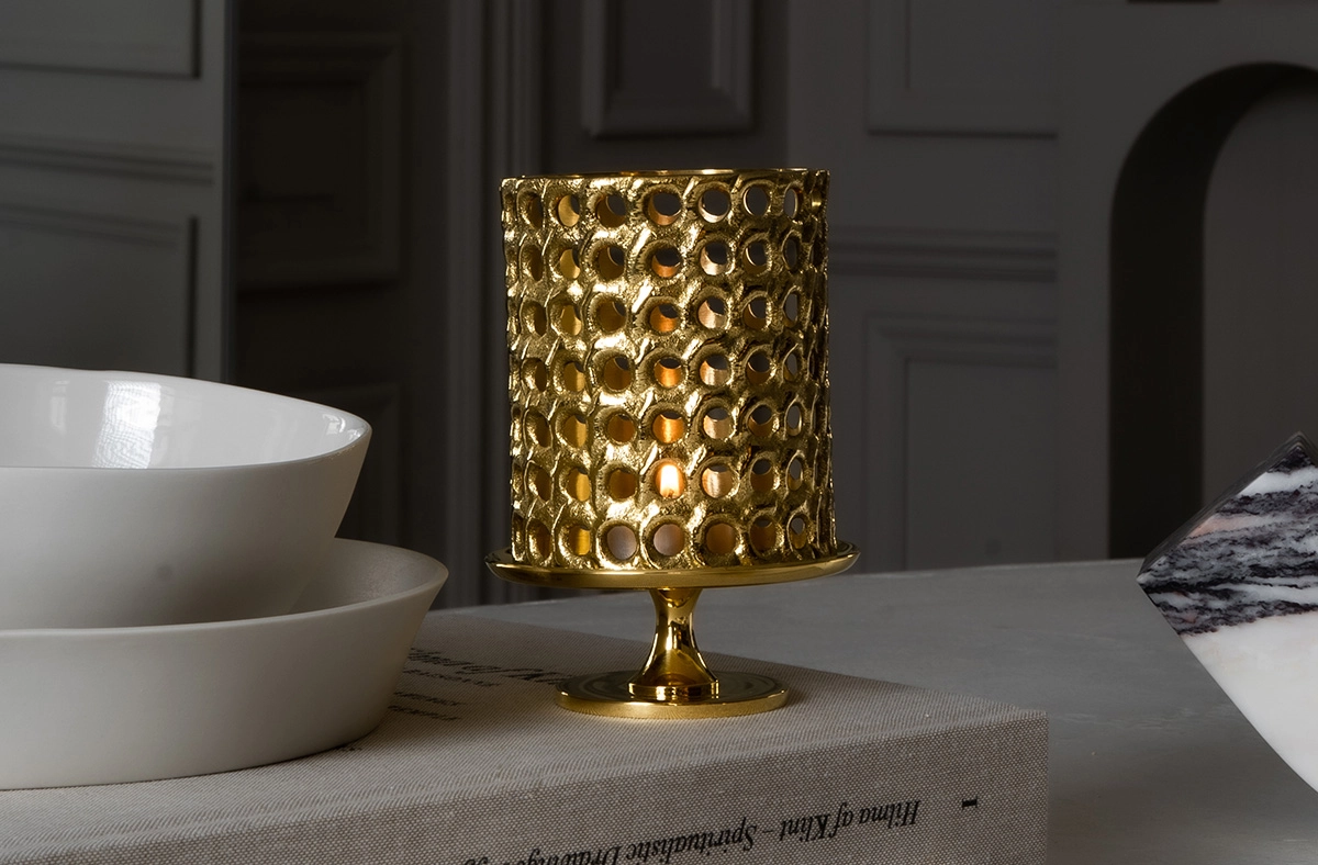 Pierre Forsell brass lantern by Skultuna showcasing iconic 1960s Swedish design and traditional craftsmanship
