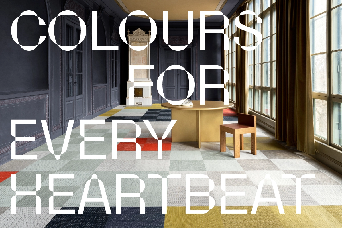 Bolon Artisan collection featuring vibrating energetic colors in Swedish woven vinyl flooring design