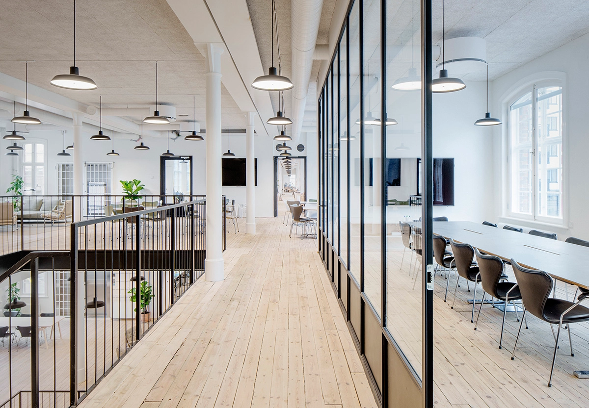 Fabrik pendant by FOJAB Jonas Ruthblad Mikael Pettersson inspired by early 20th century factory lighting