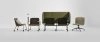 Hybe hybrid seating by Form Us With Love featuring mobile design with castors and partition screens for EFG
