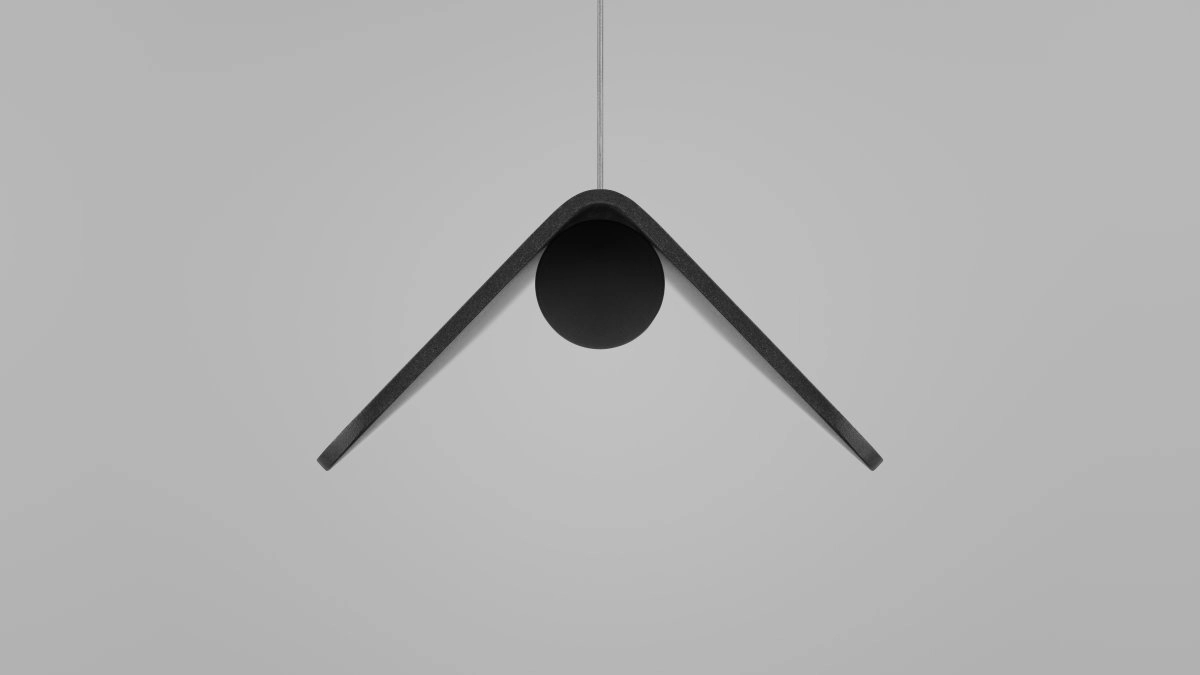 Detail view of Svala pendant showing refined construction and quality Swedish lighting craftsmanship materials