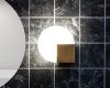 Sun wall light by Addi for Örsjö featuring integrated LED and brass-glass geometric design
