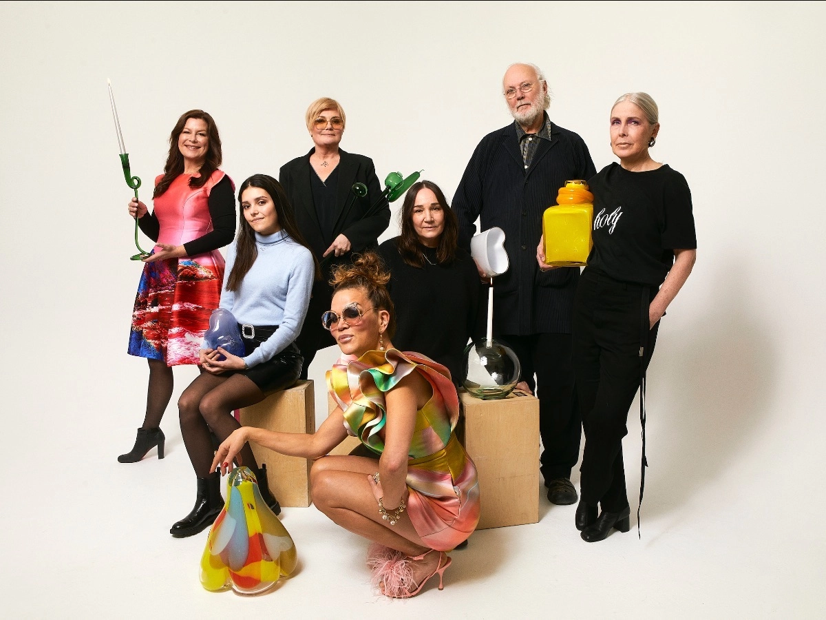 Reijmyre glassworks handcrafted vases showcasing Swedish design collaboration with NK Interior Together initiative