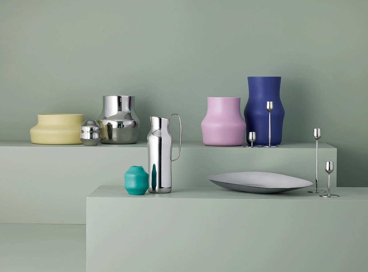 Complete Dorotea cutlery collection by Monica Förster for Gense displaying spatial design philosophy