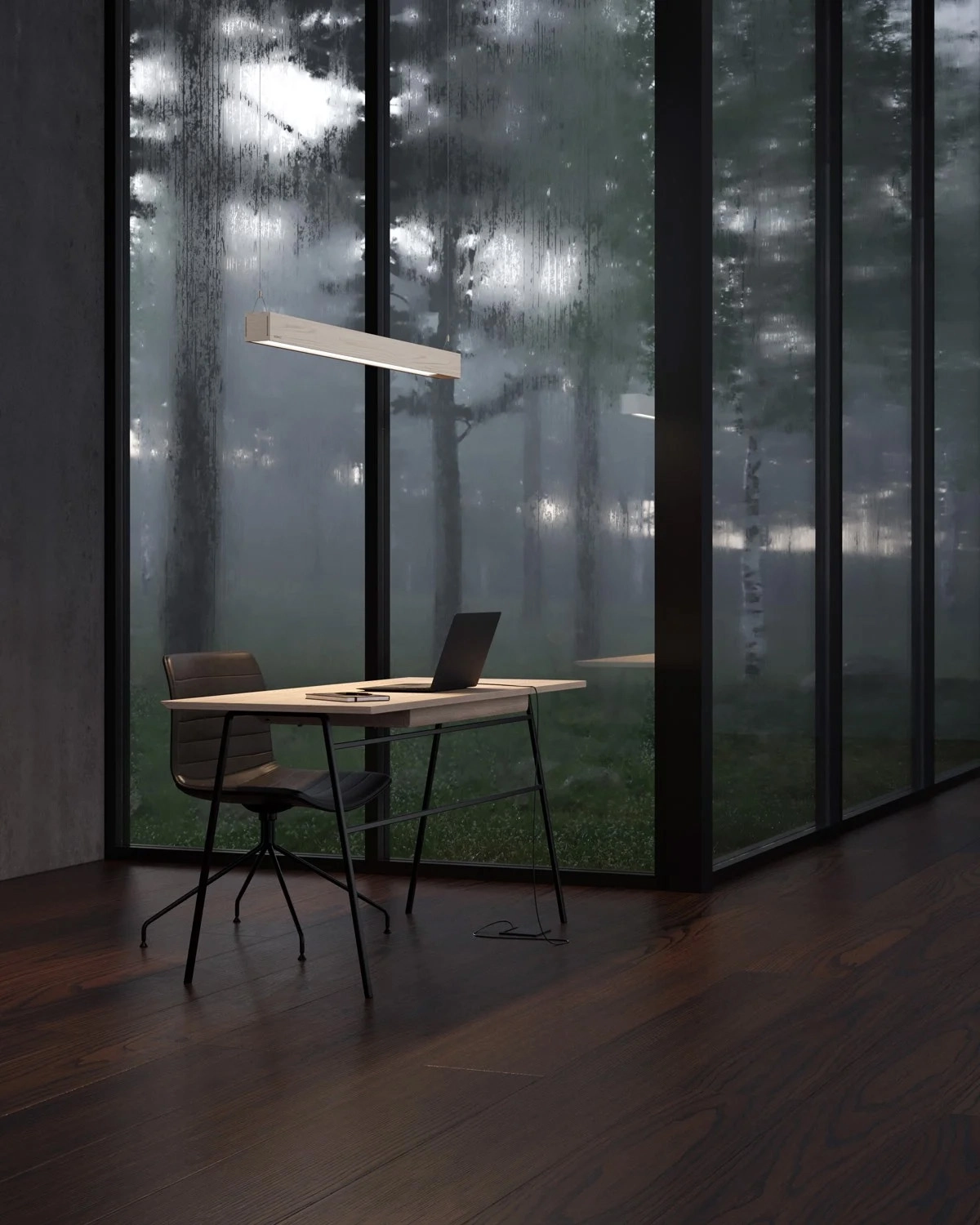 Kvisten wooden luminaire by Fagerhult showing FSC-certified pine construction and sustainable pendant design