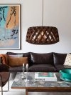 Pilke lamp collection walnut tone birch plywood Finnish craftsmanship