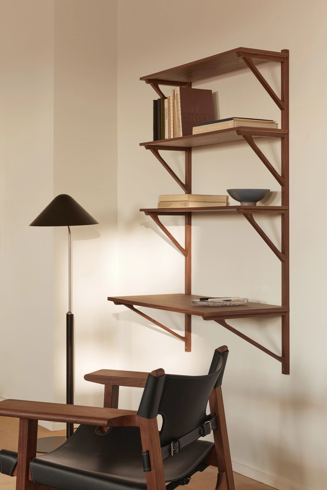 Timeless Shelf system featuring modular wooden components designed by Børge Mogensen and relaunched by Fredericia