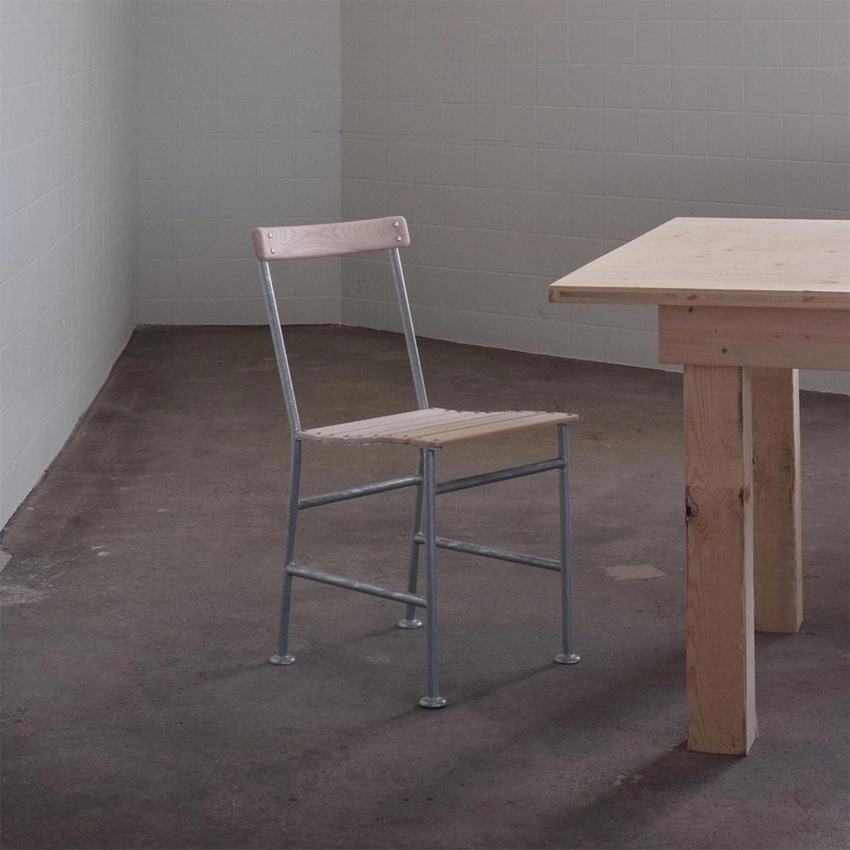 Original Stockholm Chair designed by Gunnar Asplund for the 1930 exhibition shown in full perspective view by Tallum