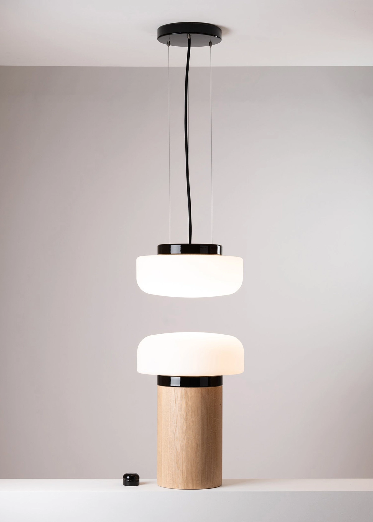 Solenne porcelain light collection by Kauppi & Kauppi for Ifö Electric featuring translucent ceramic forms