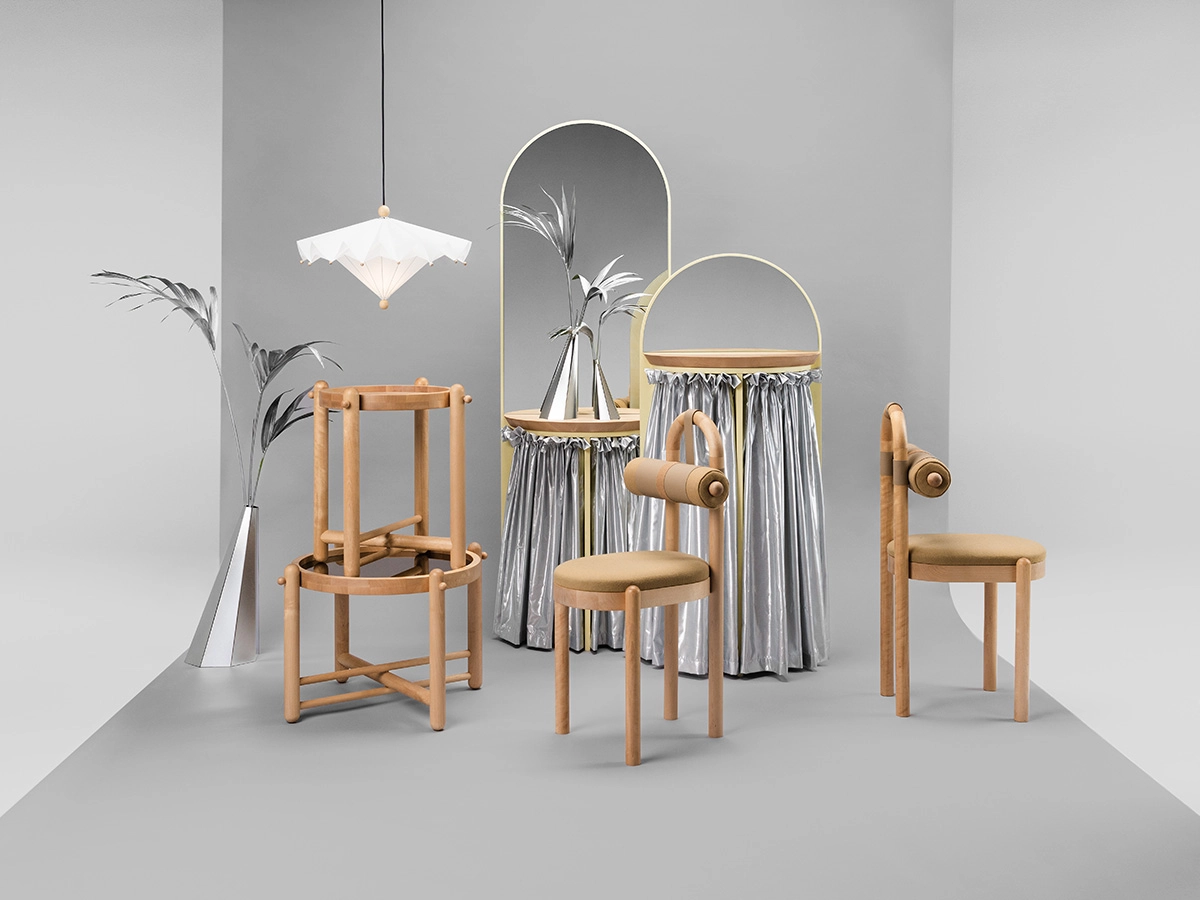 Elina Ulvio's Ultradorism collection displaying diverse design influences and intentional stylistic contradictions
