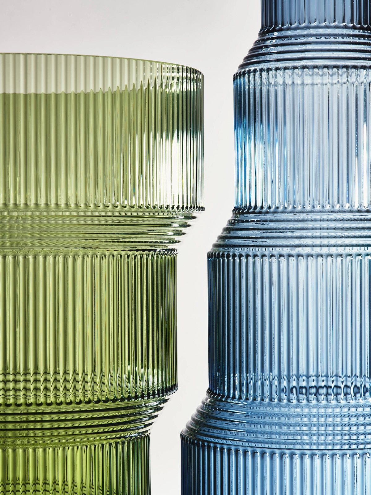 Pavilion tableware collection by design studio Front for Kosta Boda featuring contemporary glass forms
