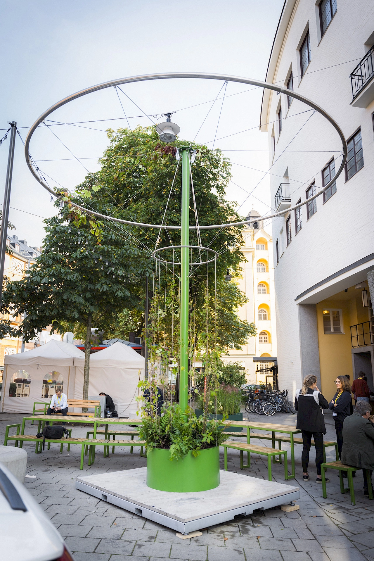 Arbory outdoor furniture collection by Martin Brattström for Nola displaying tree-inspired structural elements and organic forms
