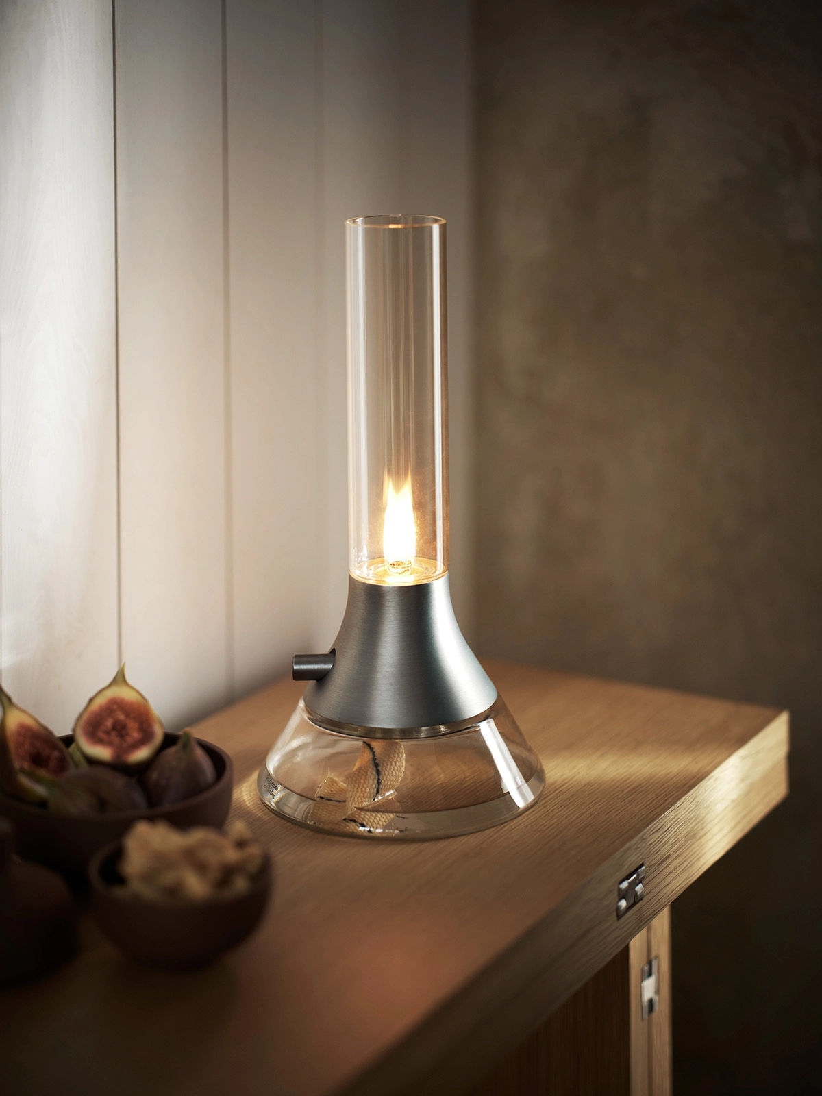 Johan Larsvall's Fyr Kerosene Lamp for Design House Stockholm featuring modern minimalist design with traditional lamp functionality.