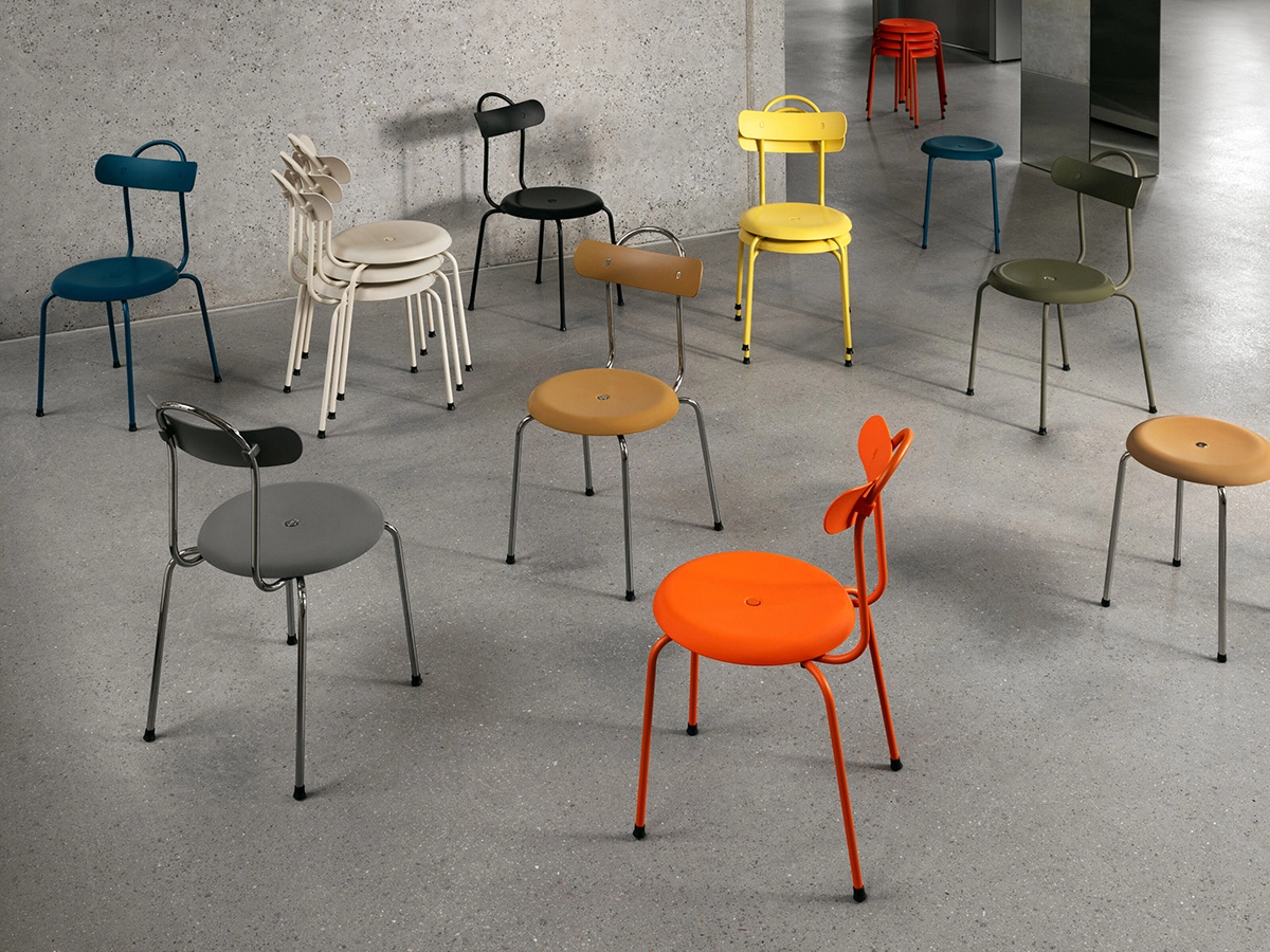 Taburett Plus stool by Lammhults reinterpreting Edvin Ståhl's iconic 282 design from 1955 with contemporary materials