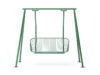 Korg swinging sofa by Thomas Bernstrand for Nola featuring suspended basket-like design for playful outdoor seating experiences