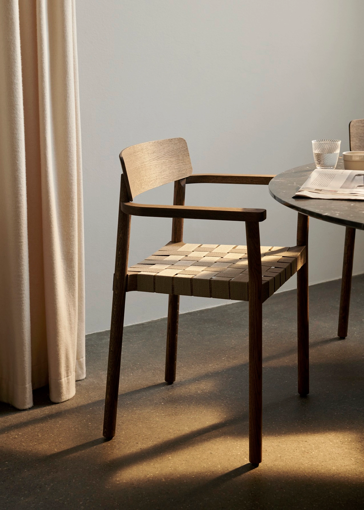 Collaborative Betty armchair by designers Jakob Thau and Sami Kallio featuring Scandinavian craftsmanship for andTradition