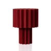 Plissé table lamp by Folkform for Örsjö now available in vibrant red and blue color editions