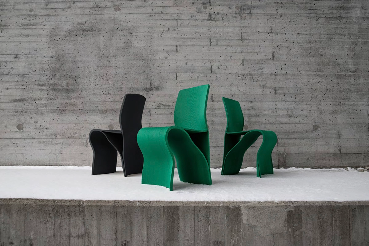 Sustainable Kelp seating collection by Interesting Times Gang crafted from recycled fishing nets