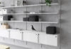 Innovative Ablis shelving system by Fredrik Mattson for Glimakra of Sweden with modular design