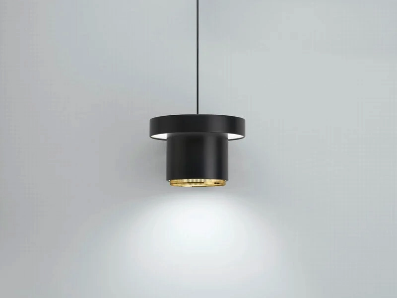 A201 pendants Black Edition by Alvar Aalto for Artek featuring limited return of the iconic lighting design in dramatic dark finish