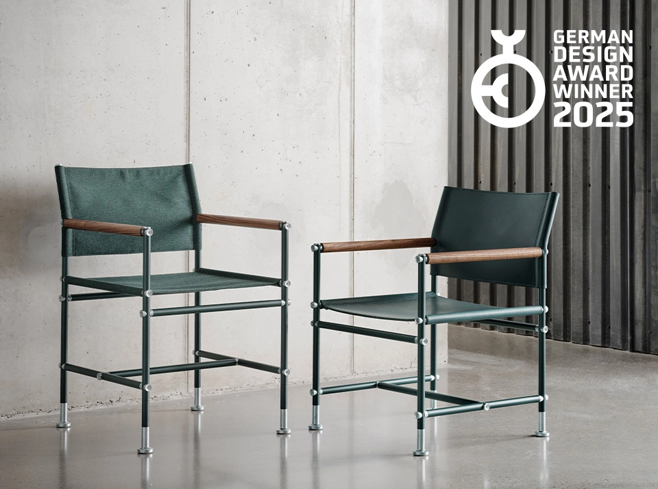 ABLE chair by Blå Station receiving German Design Award 2025 recognition for its innovative flexible construction