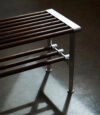Versatile seating and storage solution by Roger Persson for Essem Design featuring multifunctional form that addresses entryway needs