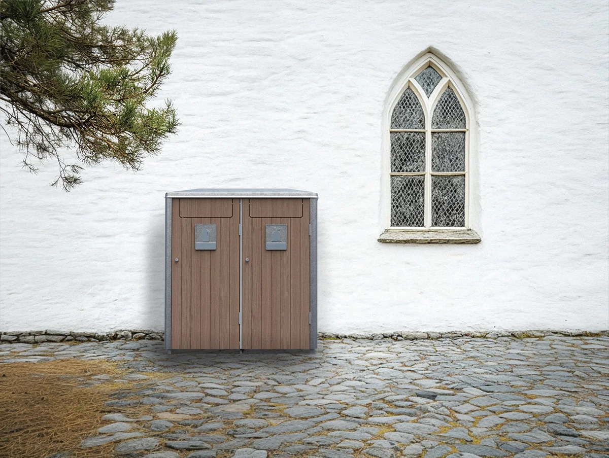 MULTIOR waste sorting system by Jesper Ståhl for Byarums Bruk featuring modular components that meet new public recycling requirements