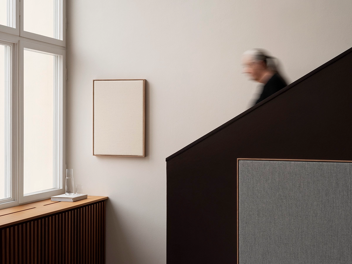 Abstracta acoustic panel featuring Ingegerd Råman's innovative Swedish textile application that enhances both function and aesthetics