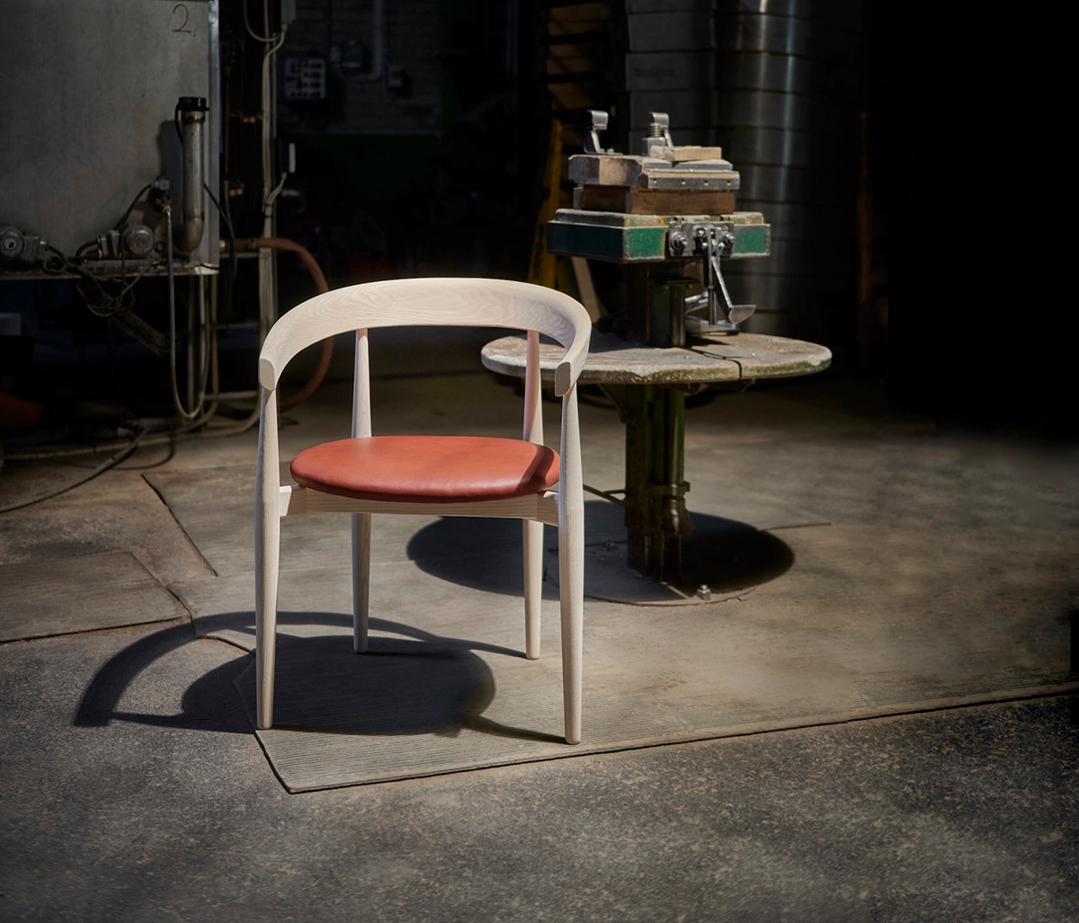 Studio Stockholm's dining chair for Gemla featuring sculptural bentwood form designed for extended comfort during long dinners