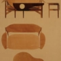 Finn Juhl’s original watercolour drawing of the Butterfly Table. Photo: Pernille Klemp, Designmuseum Danmark