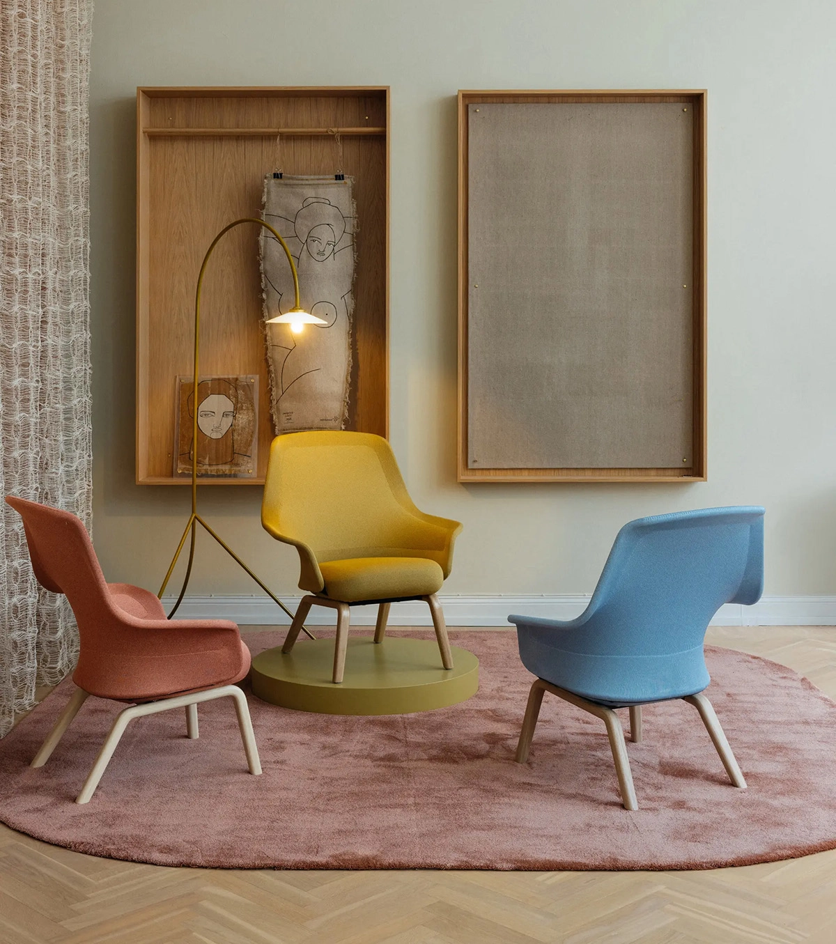 MANDY easy chair by Roger Persson for Swedese featuring sleek design language with generous, inviting proportions