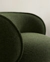 Detail of Jonas Wagell's Parlour Lounge showing modular components with tactile upholstery and wood accents