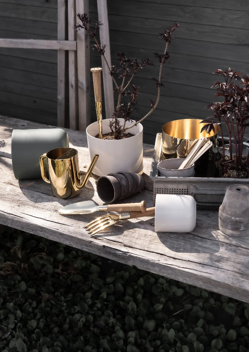 Complete Nurture Series by Studio Ilse for Skultuna displaying coordinated design language across all gardening implements.