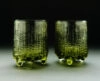 Ultima Thule shot glasses in green hue made from Finnish sand, special edition for Tapio Wirkkala's 110th anniversary