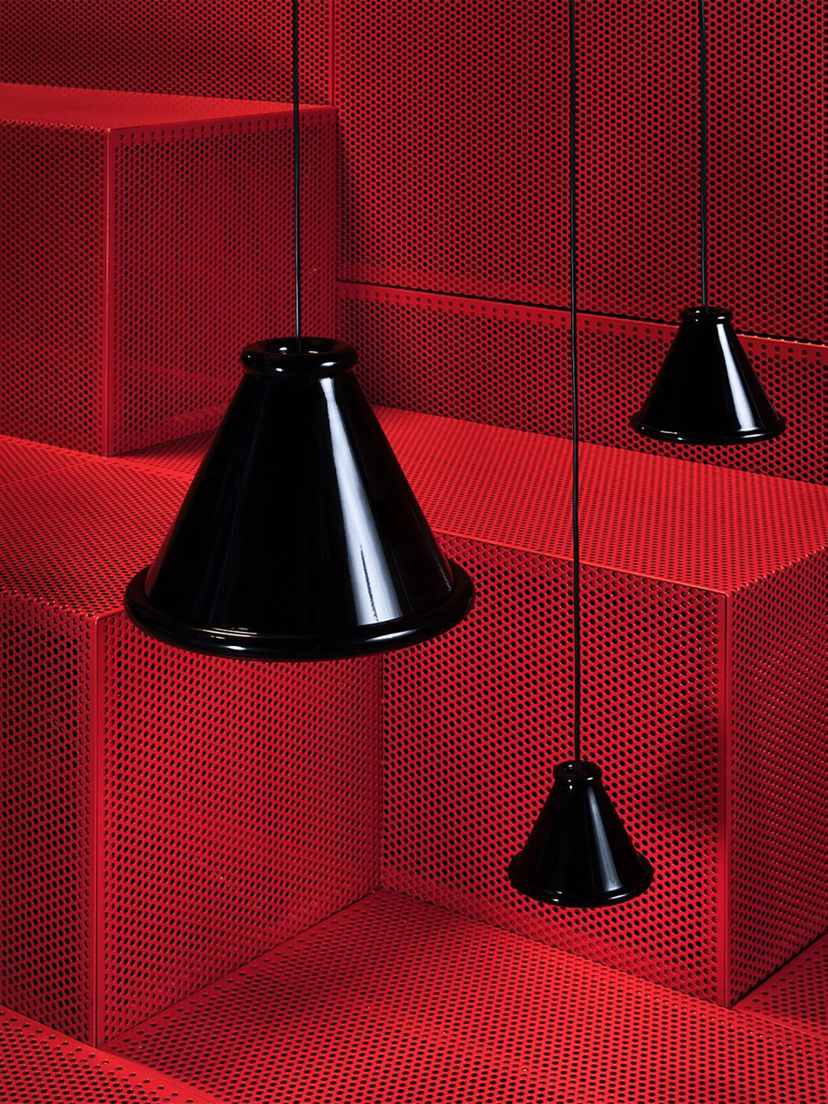 Belle pendant lamp by Notchi Architects for Belid showcasing the minimalist Scandinavian design in both available sizes