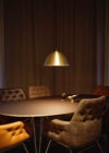Streck Pendant by Joel Karlsson for Örsjö Belysning shown in both available sizes with minimalist silhouette design