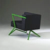 Blitz easy chair by Sigurdur Gústafsson Källemo 2002 lacquered steel frame leather upholstery design