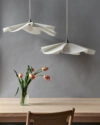 Silent Light acoustic pendant lamp by Ingegerd Råman for Okko Design featuring hemp material