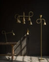 LOOP Family raw brass lighting collection by Jesper Ståhl for Konsthantverk Tyringe shown in modern interior