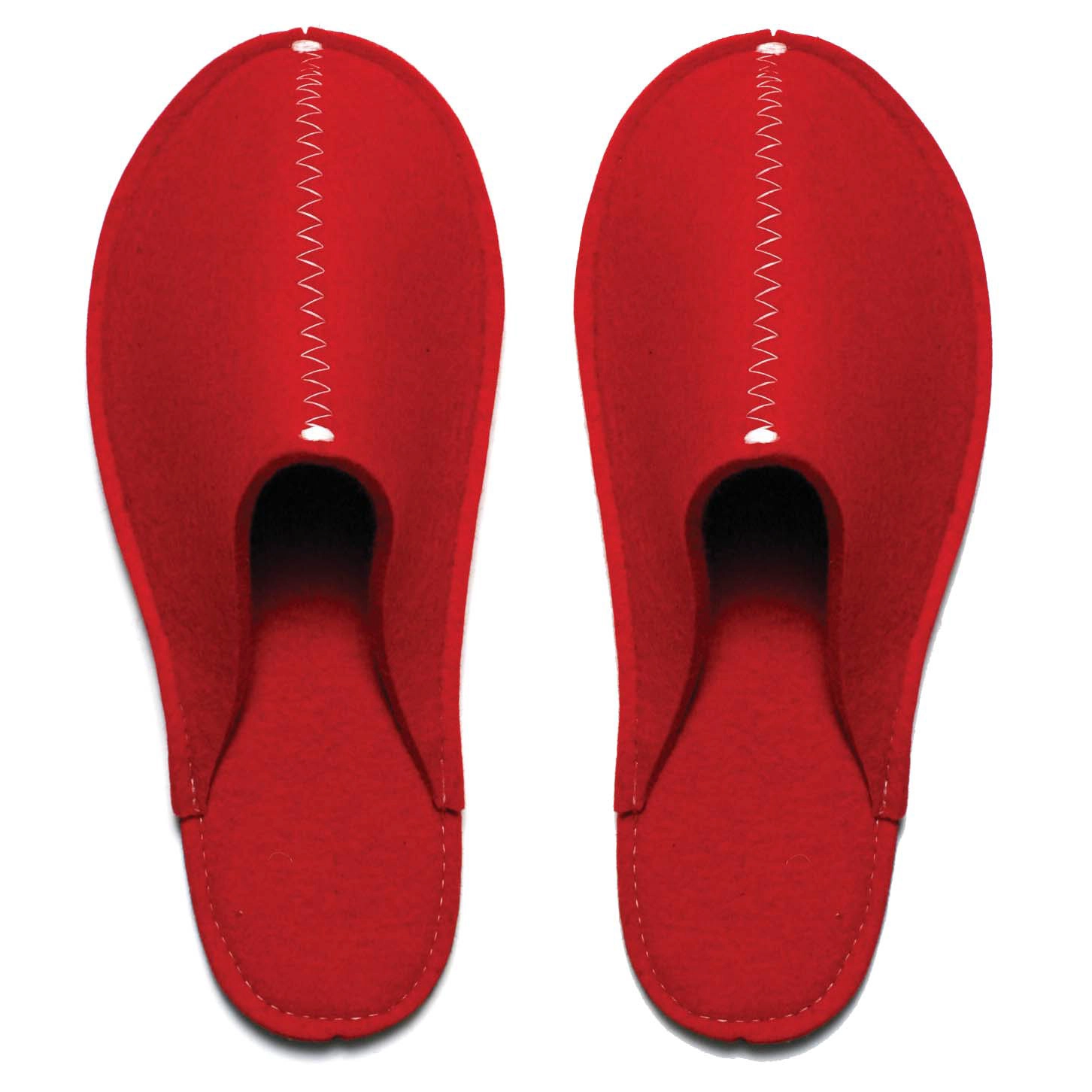 Pia Wallén Slip In unisex felt slippers in natural wool showcasing minimalist Scandinavian design aesthetic