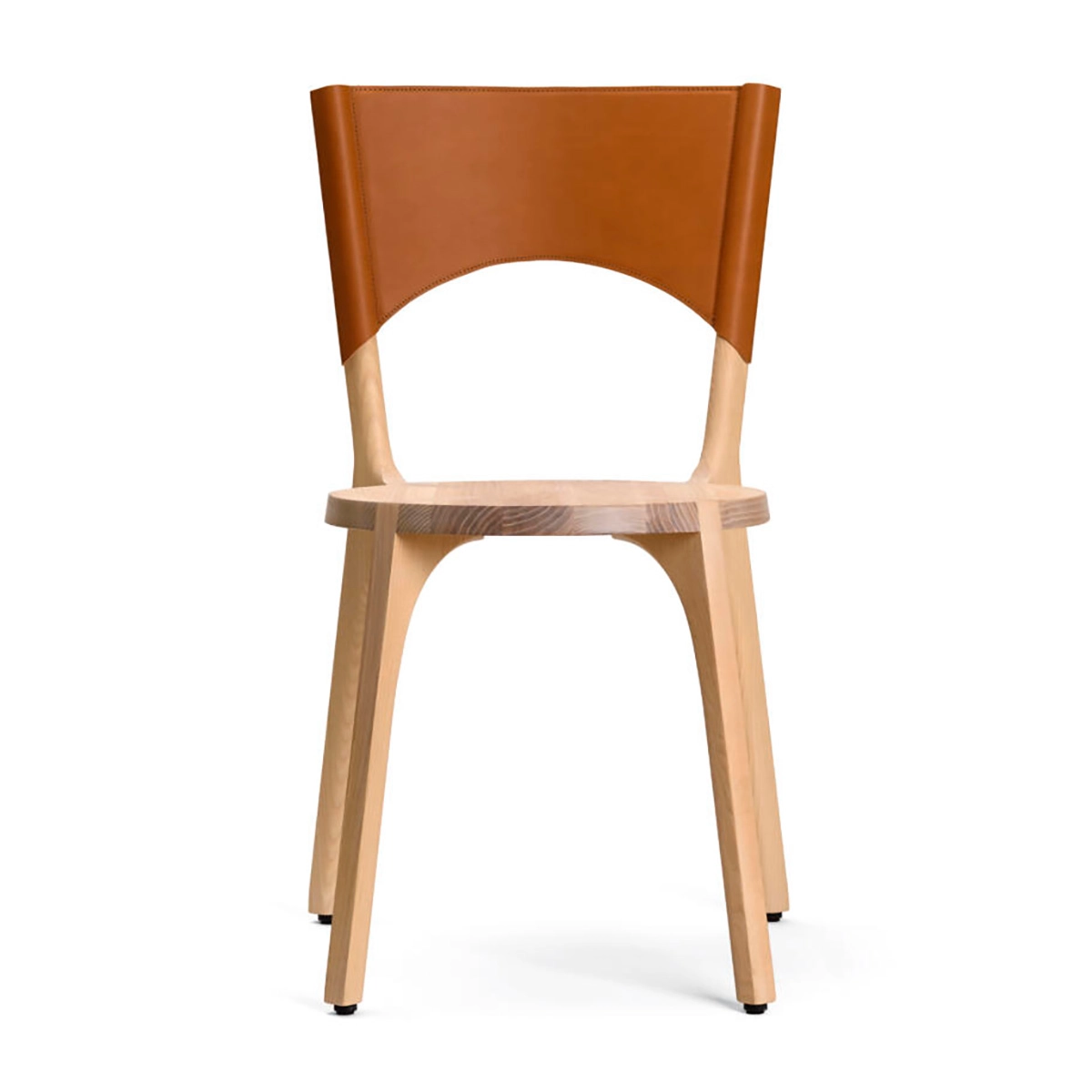 Café Tattoo Chair by Gert Wingårdh Sara Helder for Zanat stackable design natural saddle leather backrest Swedish architecture